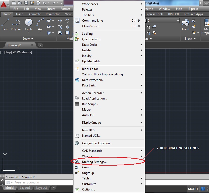 Pengaturan Snap and Grid AutoCAD Tutorial AutoCad
