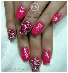 glitter nail tip designs nails gel pink acrylic gold luminous tips french pretty crystals bling sculptured pearls royal november