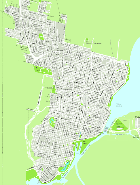 Mapa da cidade de Santa Fé - Argentina