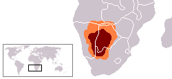 Kaart Zuiden Afrika Landen Topografie: Kaart Kalahari-woestijn - Safari