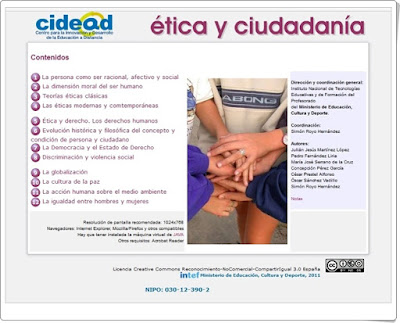 Actividades interactivas por unidades Proyecto Edad Educación Ético Cívica Educación Secundaria