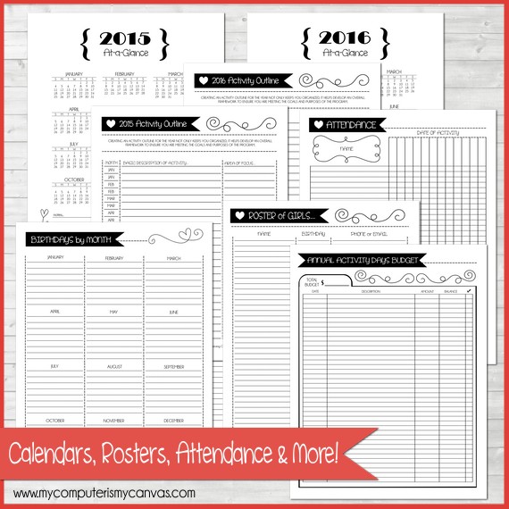 new lds activity days planner my computer is my canvas day tracker planner