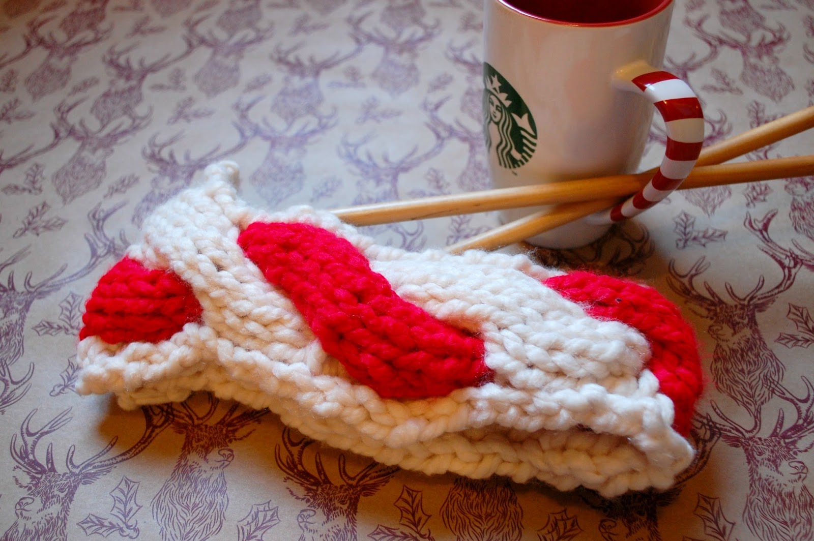 The Geeky Knitter Candy Cane Headband Free Knitting Pattern