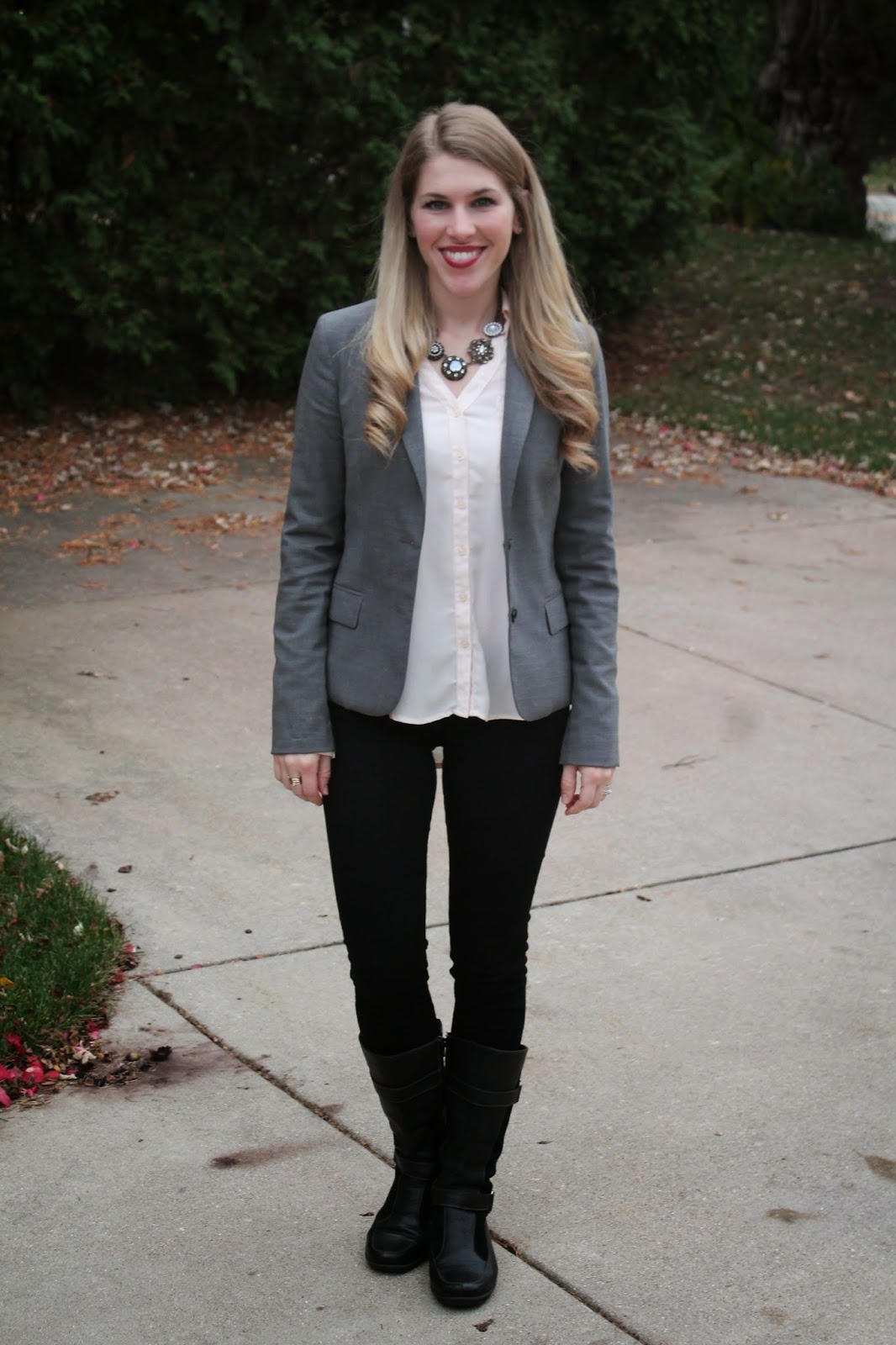 BYOP: Pink Blouse and Grey Blazer + Giveaway!