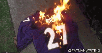 burning ray rice jersey