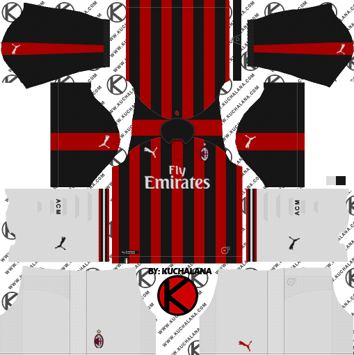 AC Milan 2018 19 Kit Dream League Soccer Kits Kuchalana