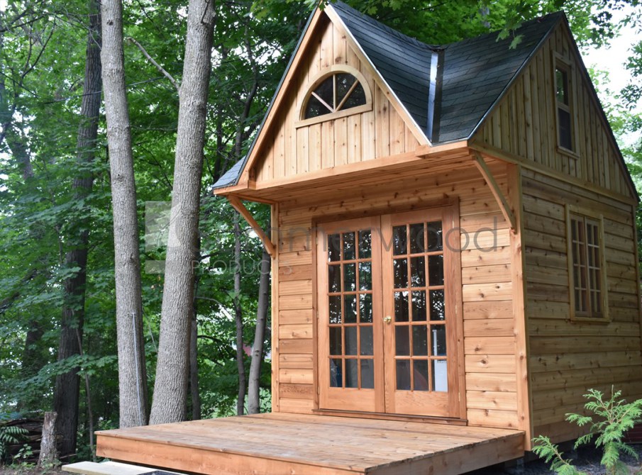Offgrid Life 10 x 10 Cedar Tiny Cabin Kit for 9,800 Cdn