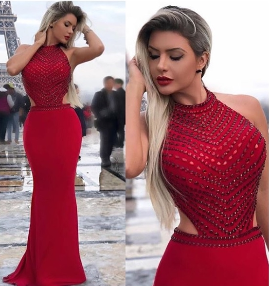 madrinha vestido vermelho