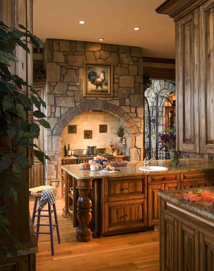 Large Stone Archway For Elegant Kitchen Design - Decor Units