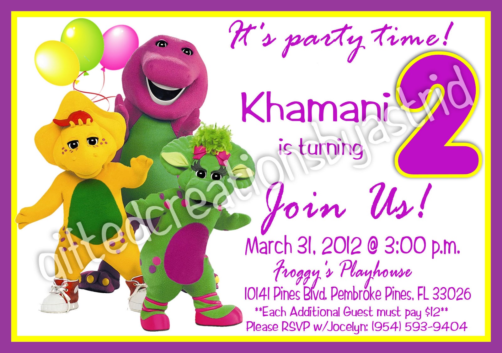 40th-birthday-ideas-barney-birthday-invitation-templates