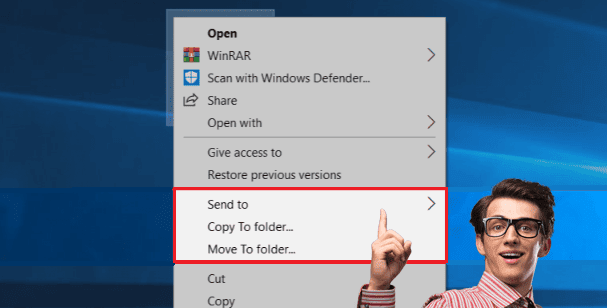 كيفية إضافة خيار Move to و Copy to إلى قائمة الزر اليميني في الماوس للحاسوب كيفية إضافة خيار Move to و Copy to إلى قائمة الزر اليميني في الماوس للحاسوب