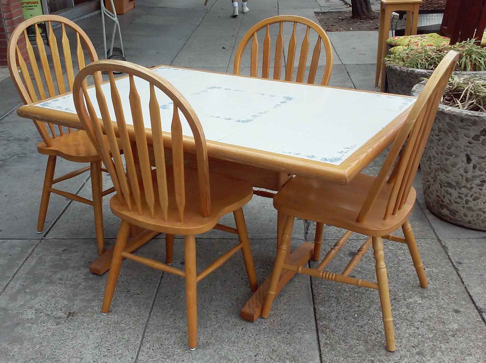 UHURU FURNITURE & COLLECTIBLES SOLD *REDUCED* Tile Top Table