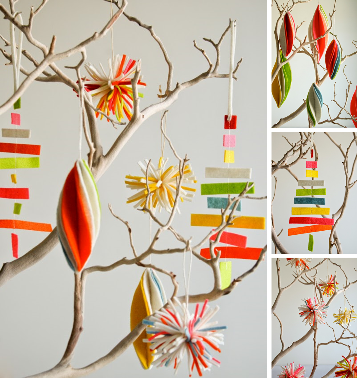 DIY: adornos para Navidad con fieltro | Decoración
