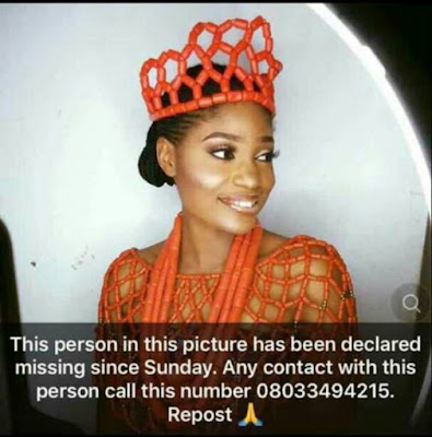Final year female student of ABSU declared missing