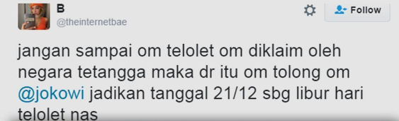 `OmTeloletOm` Mendunia, Netizen Meminta Presiden Liburkan Tanggal 2112