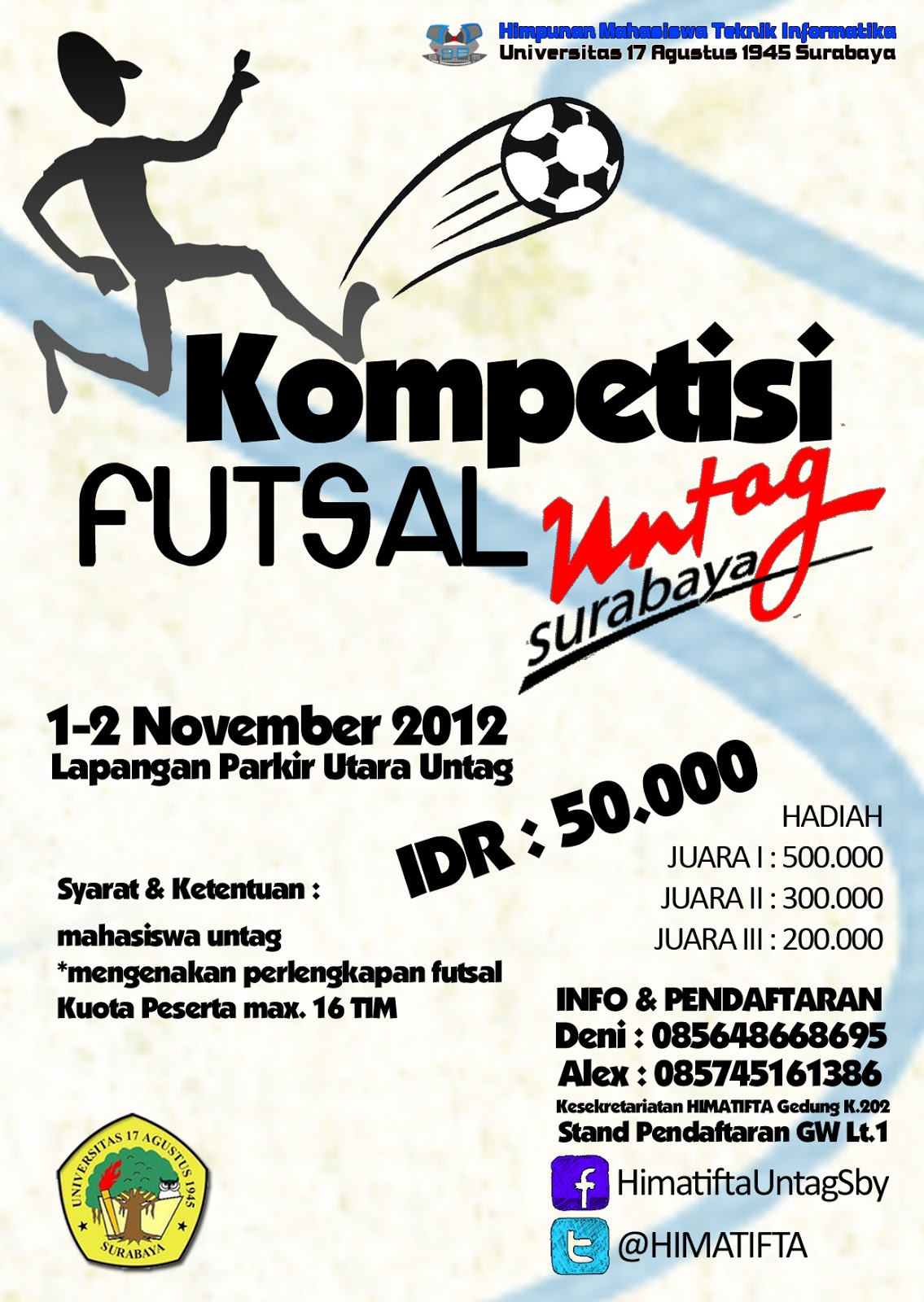 Situz goblog pasti pinter: Kompetisi Futsal Untag Surabaya 