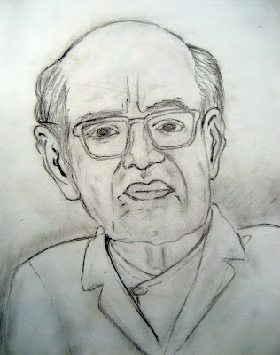 Portrait Sketch of Girija Prasad Koirala