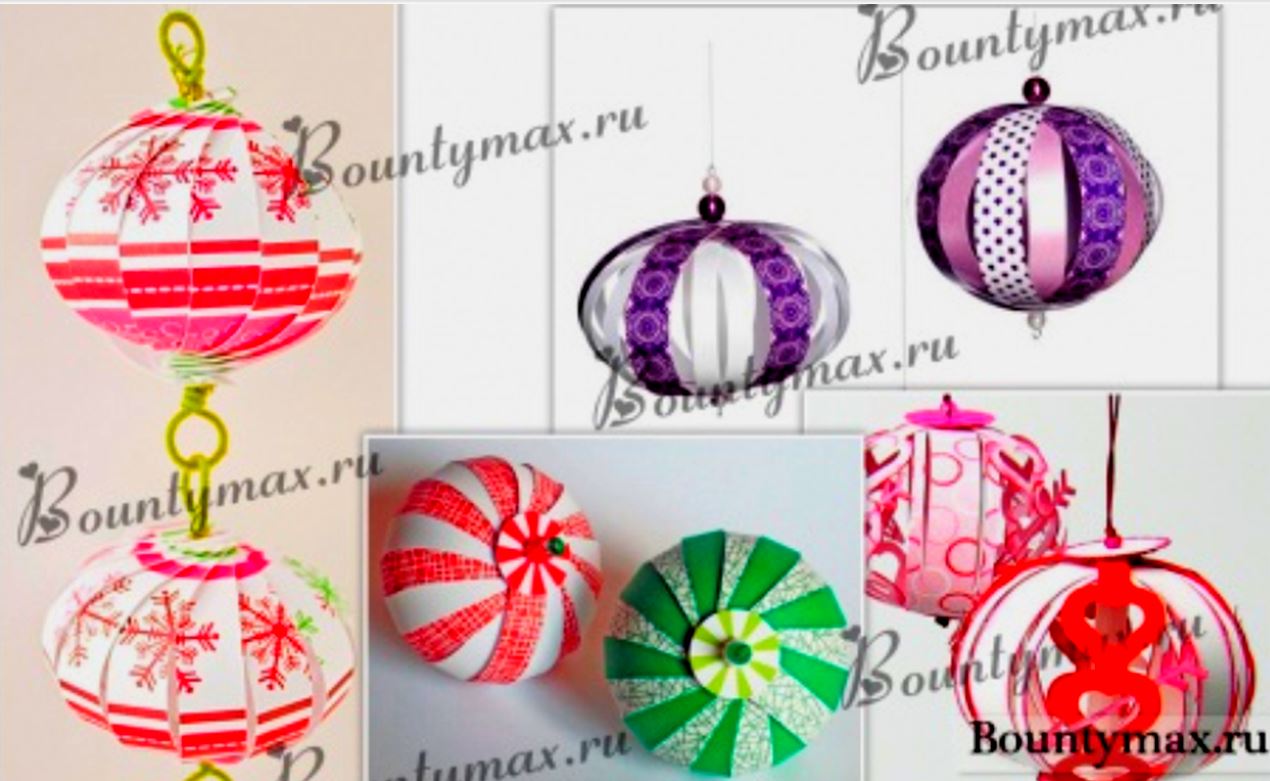 Maualidades bolas de papel para el árbol de Navidad - TODO NAVIDAD