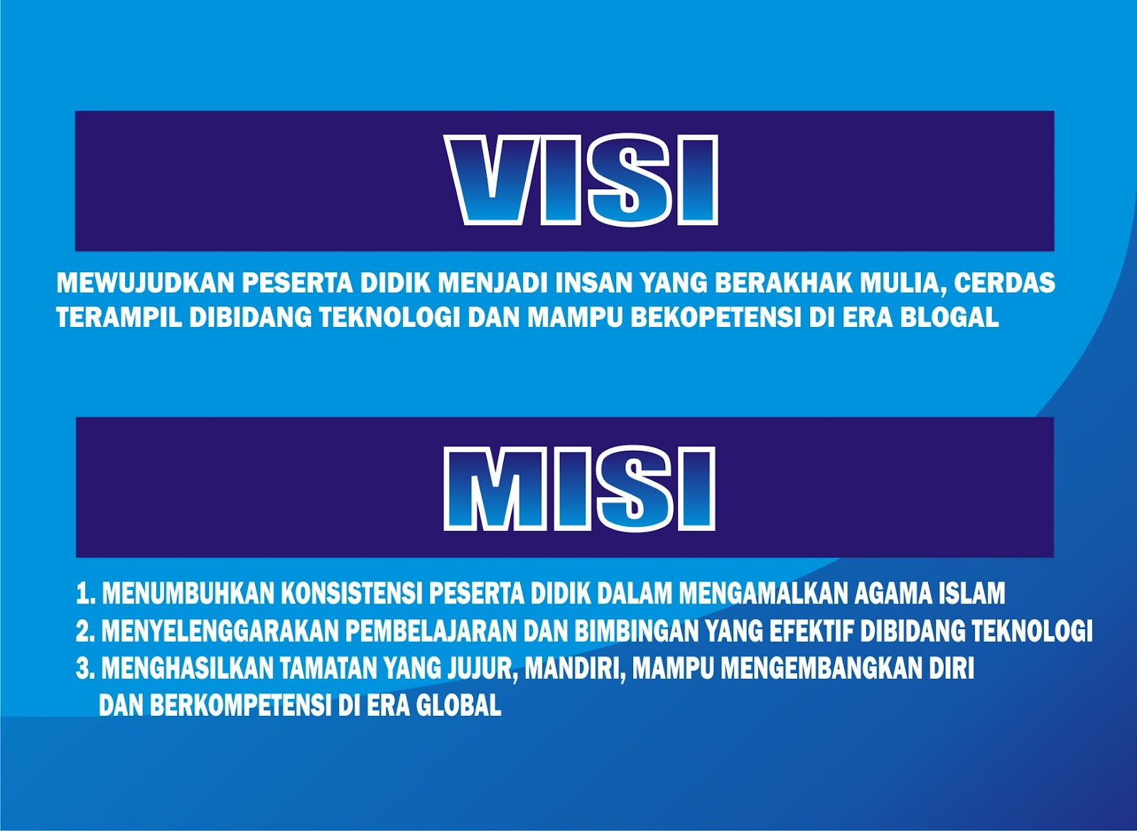 Visi dan Misi SMK Muhammadiyah 3 Surakarta ~ Muhammad Rayyan Al Fatih