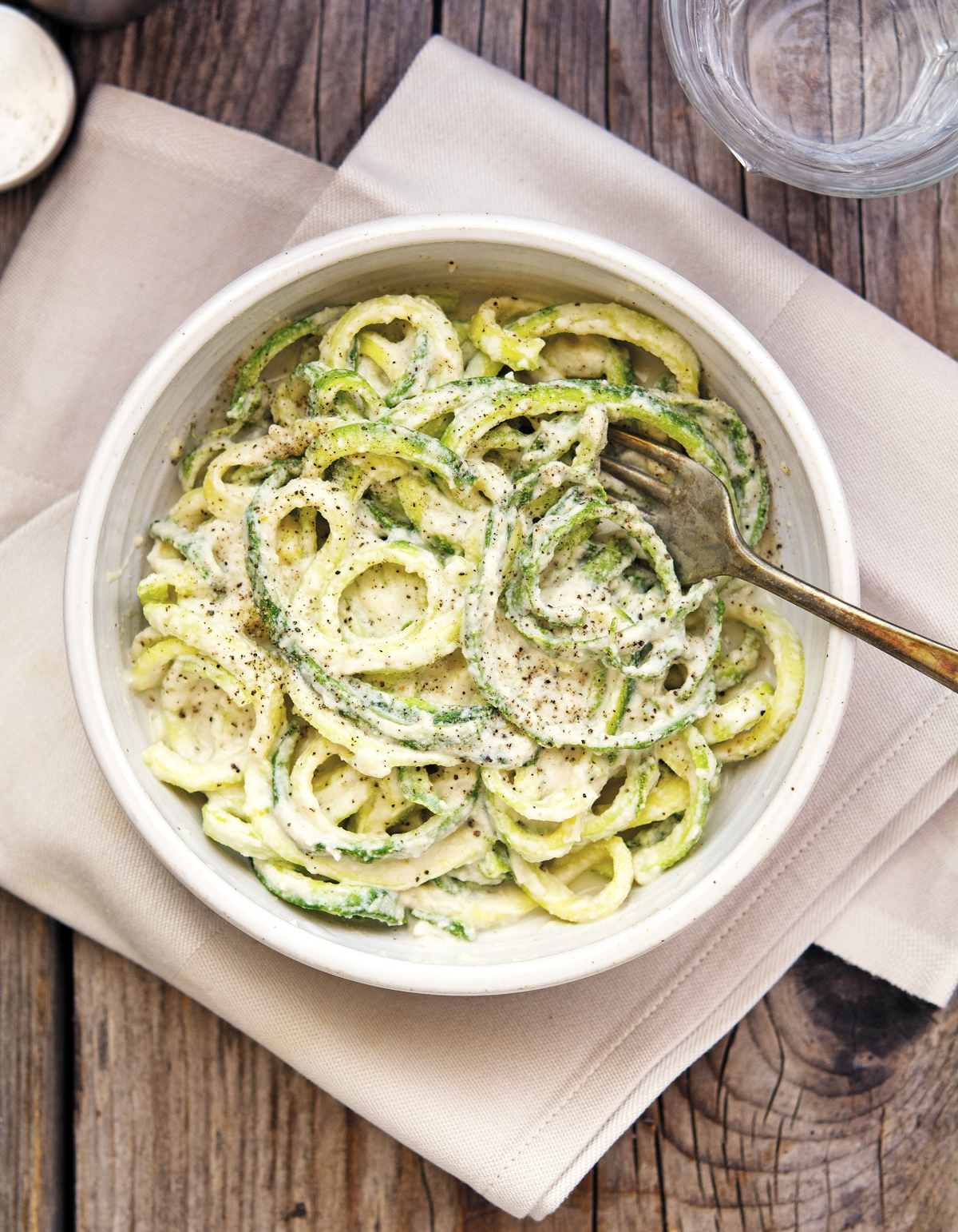Zoodles with Creamy Garlic Cashew Sauce