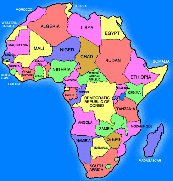 Simple Map Africa 72