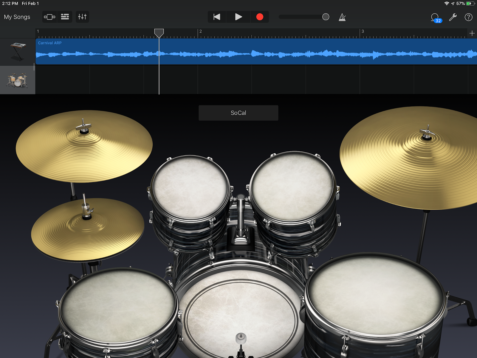 Cinema NDN Alesis Nitro DM7X Drum Module to iPadPro