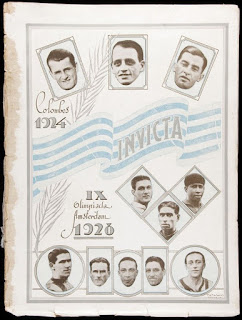 Pubblicazione celebrativa dei due titoli olimpici dell'Uruguay.