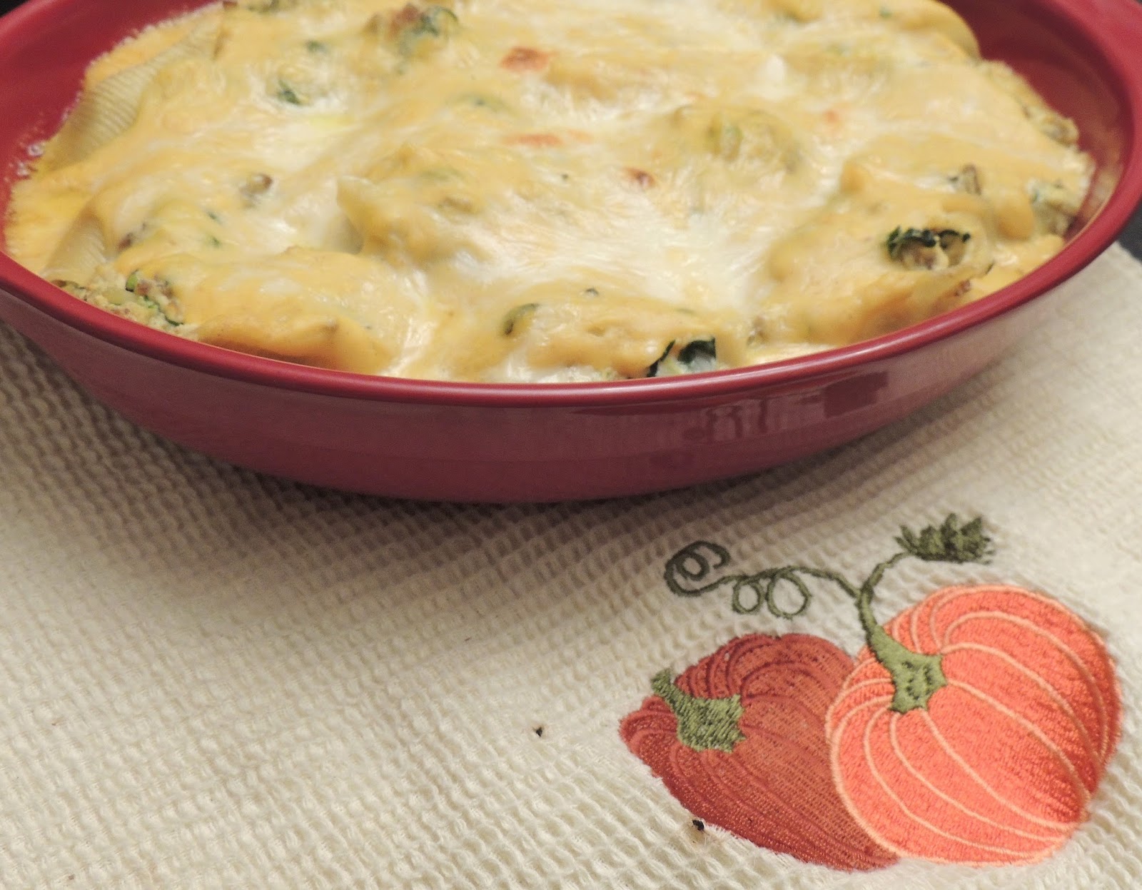 Gas Stove Girl Sausage And Spinach Stuffed Shells With Pumpkin Cream Sauce