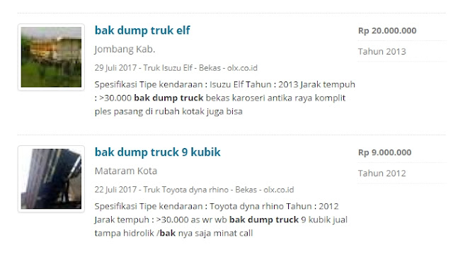 Dump Truck Murah-murah bekas