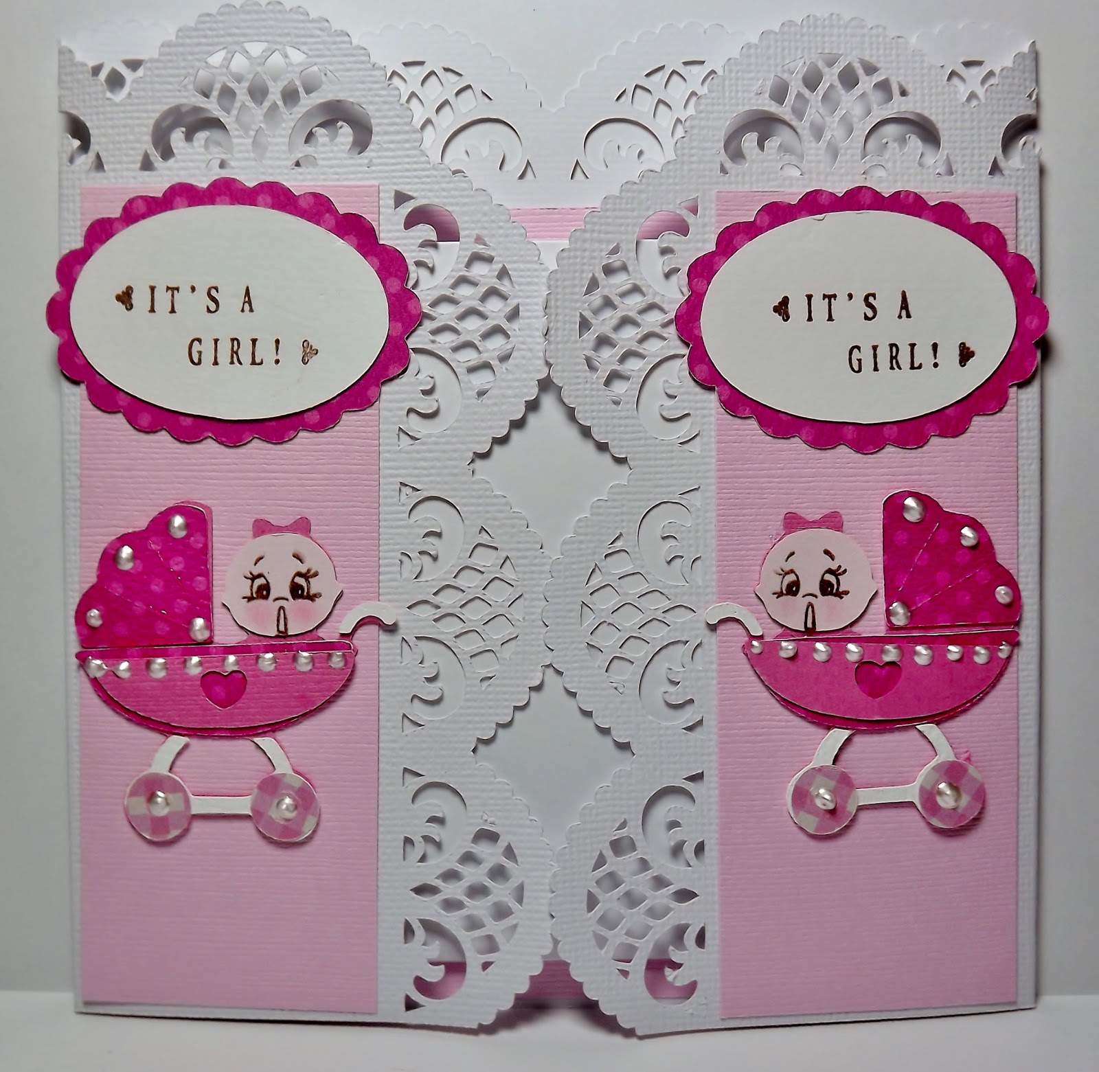 Its A Girl Baby Shower Invitation. Baby Shower Card Ideas Cricut ...