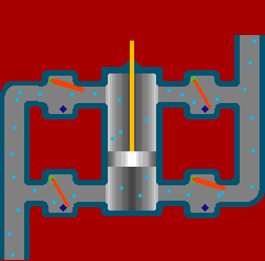 working of single acting reciprocating pump