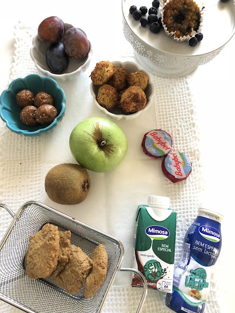lanches para as crianças, mimosa sem lactose, baby bell, bimby, bolas energéticas, bolachas de aveia, bolas de granola.