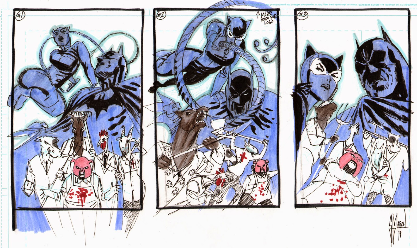 Making of a cover: BATMAN ETERNAL 10 by Guillem March