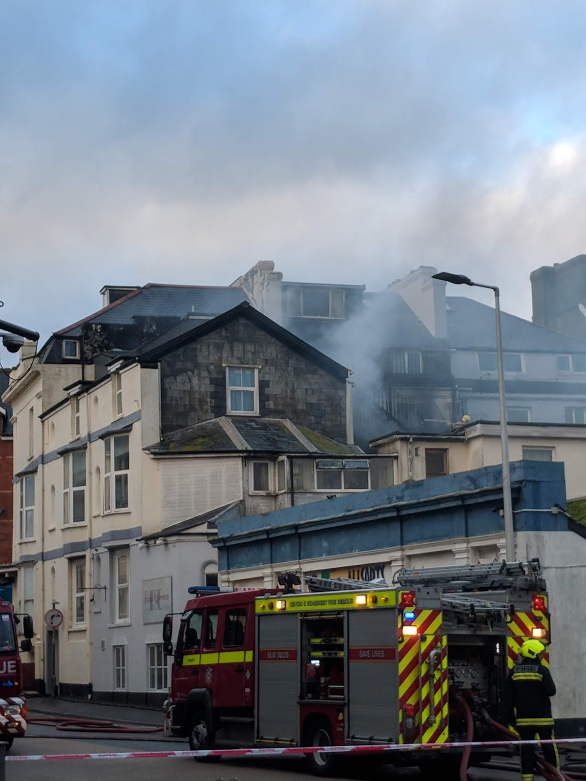 Fire in Seaton, Devon Sunday 2nd December 2018
