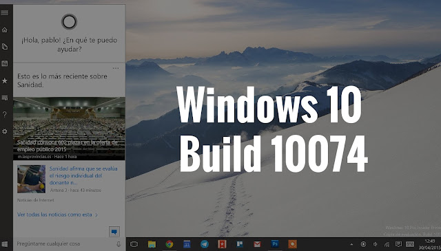 Windows 10 Pro Build 10074