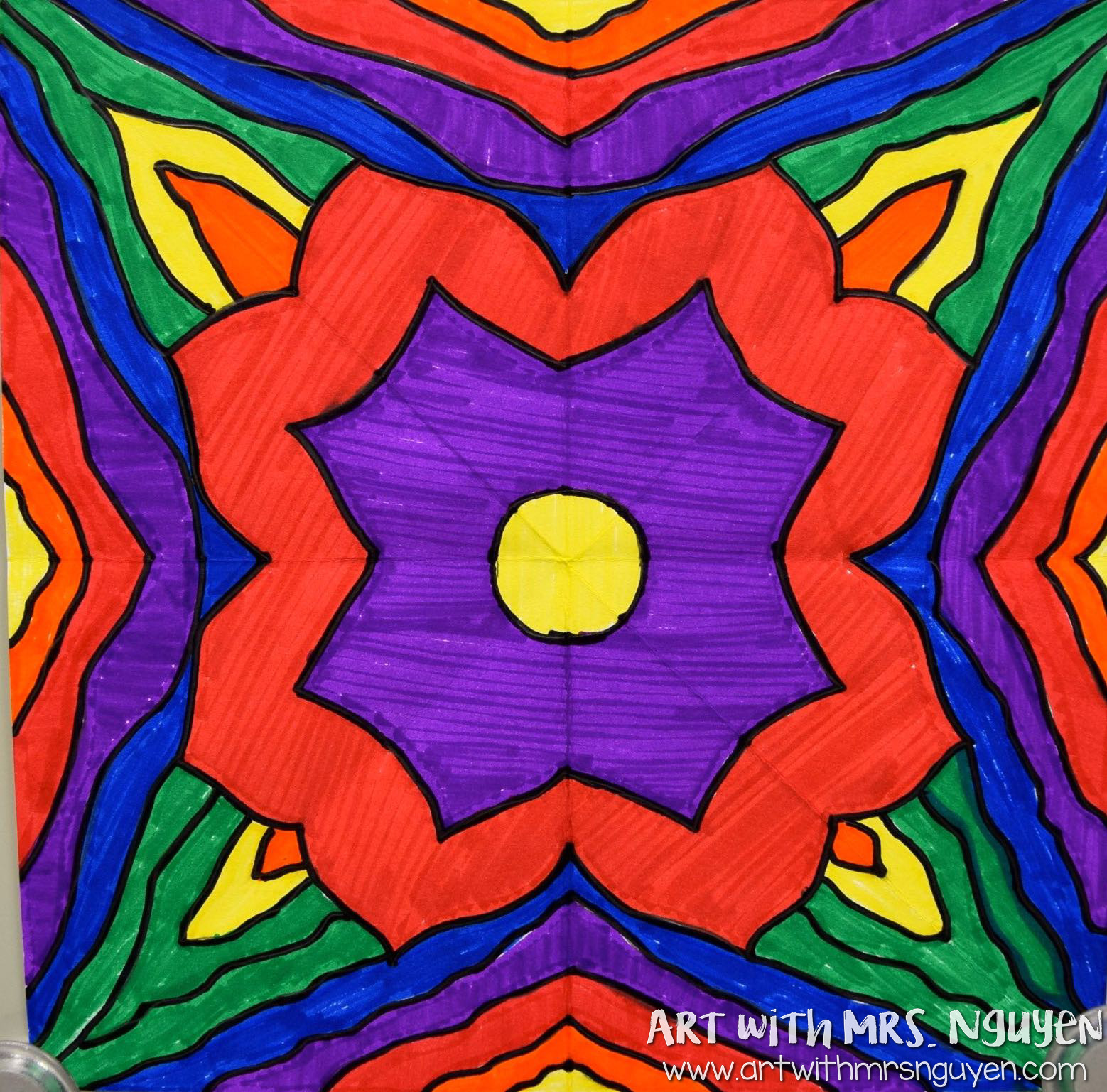 Marker Mandalas (4th) Art with Mrs. Nguyen