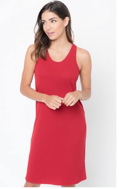 Buy online Red tank Dress at caralase.com