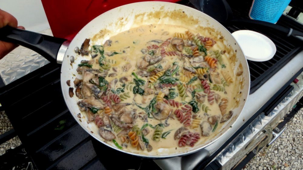 Van Trekkers Favorite Recipes Creamy Crimini Mushroom Pasta