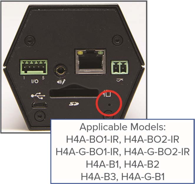 Avigilon camera reset procedure —