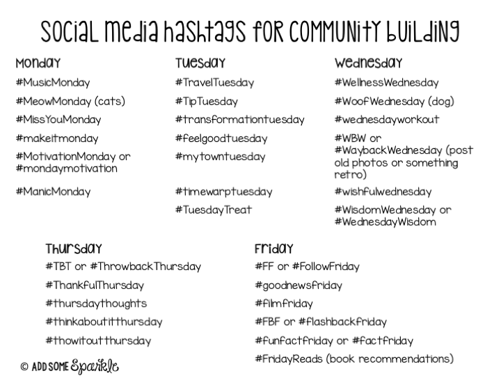 Add Some Sparkle Hashtags and Community Building