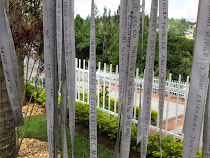 Rwanda Genocide Memorial, Kigali: Ribbons with names and 250,000+ victims buried behind