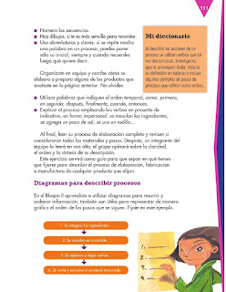 Apoyo Primaria Español 3er grado Bloque 4 lección 1 Práctica del lenguaje 10, Describir un proceso de fabricación o manufactura