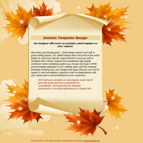 Autumn Vanilla Picture Autumn Templates
