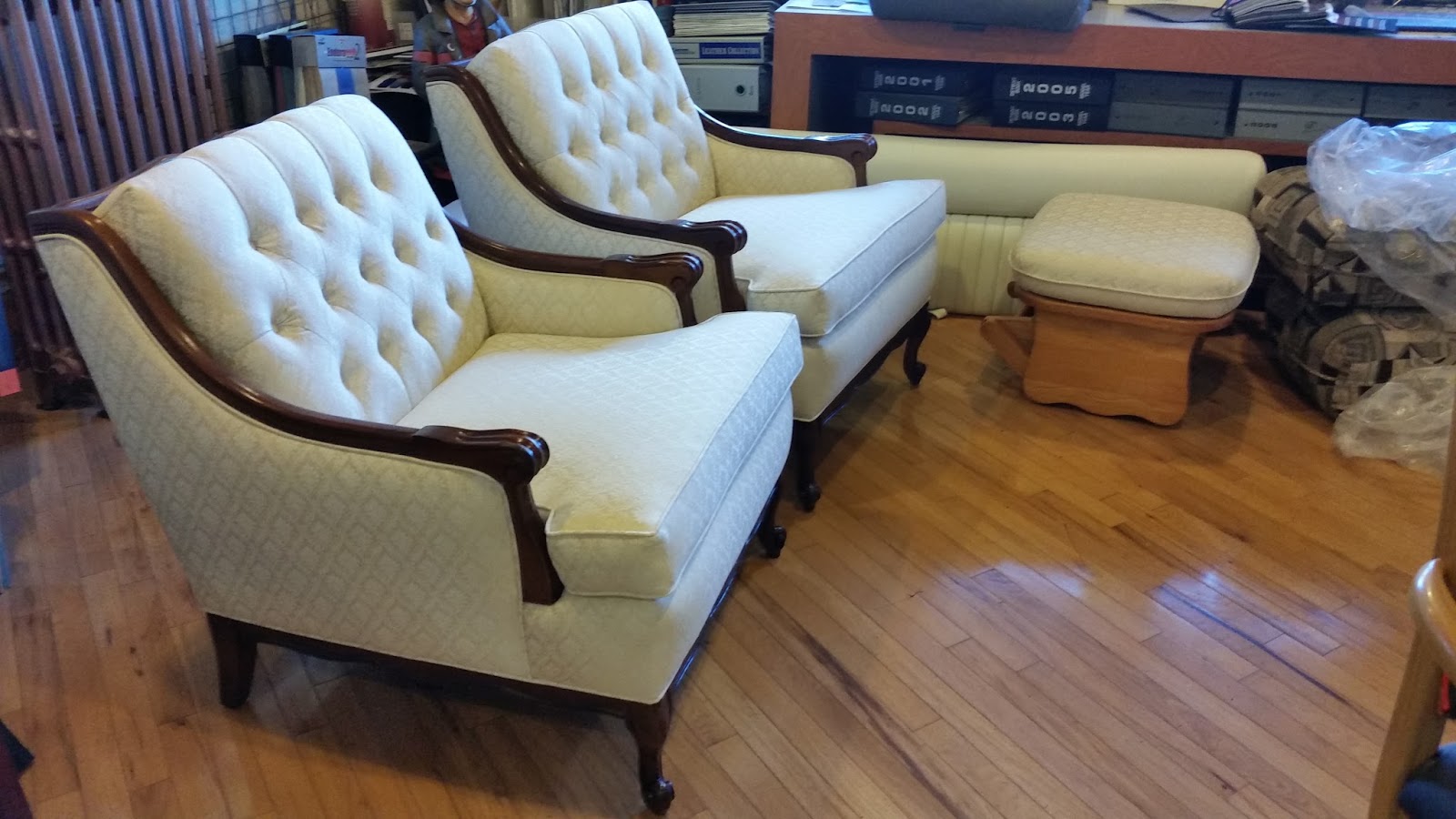 Homestyle Custom Upholstery and Awning Antique Chairs and Couch Recovered
