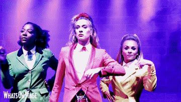 A gif of the three heathers from Heathers the musicall