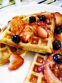 Multi-Grain Citrus Waffles are not only HEALTHIER for you, but taste sinfully good with the special berry topping! Slice of Southern