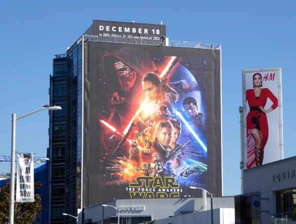 Star Wars Force Awakens movie billboard