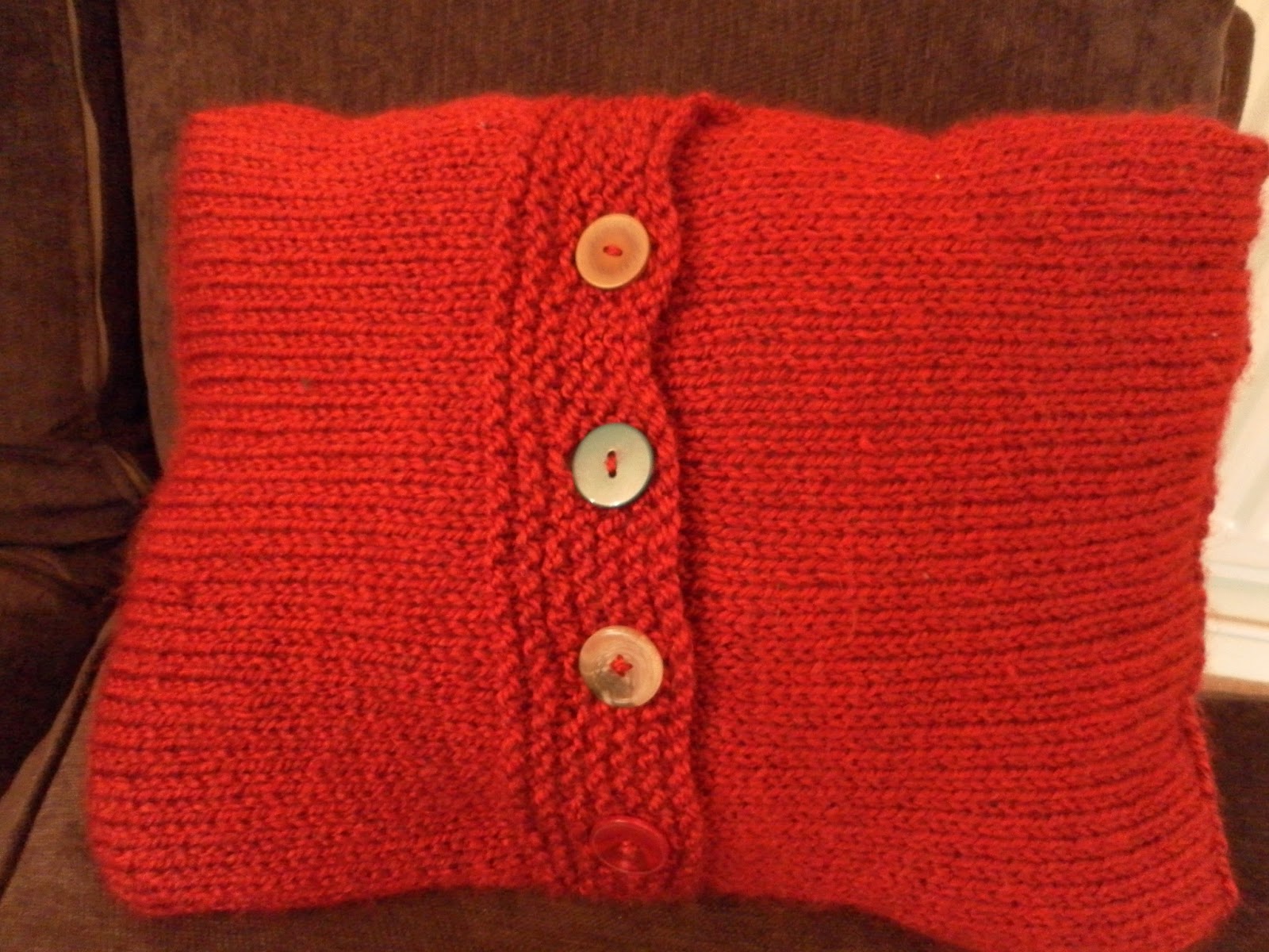 Homemade luxuries lessons from a 21st century lady Knitted cushion
