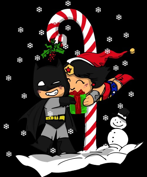 Photo : バットマンとワンダーウーマンのクリスマス