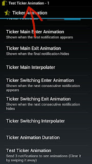  yakni animasi yang muncul saat ada pemberitahuan yang ditampilkan pada status kafe Cara Menambahkan Ticker Animation Android